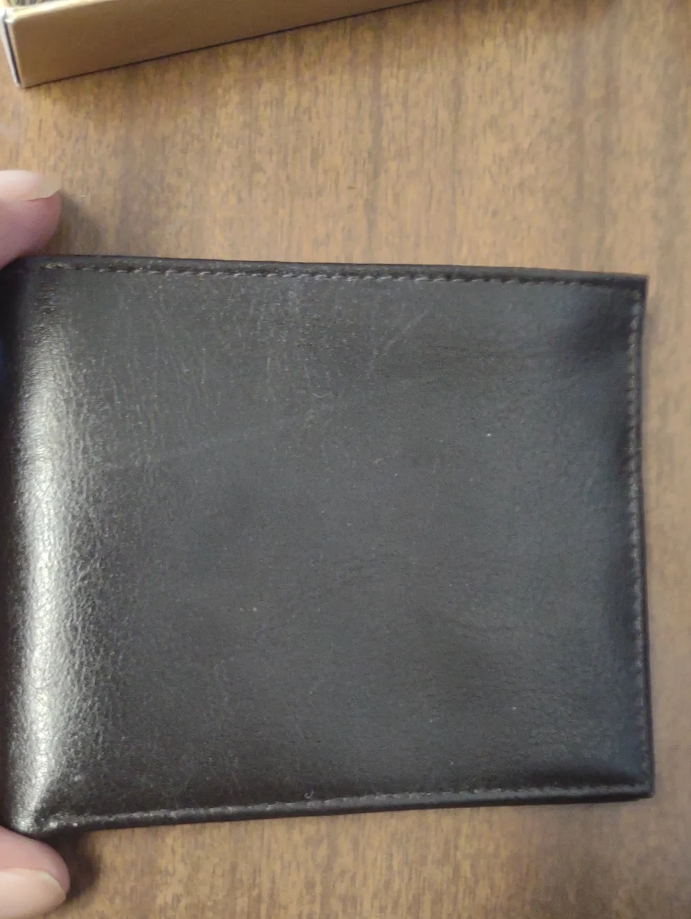 Cherokee Black Genuine Leather Slimfold Wallet with Box